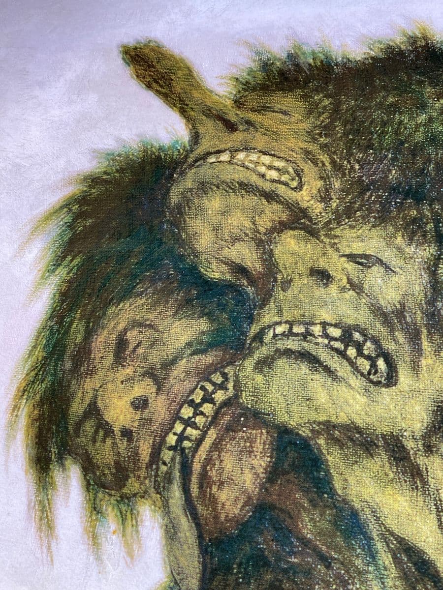 Painting of a many-headed troll from the museum’s folk-tale exhibition